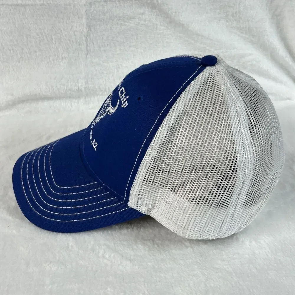 Buffalo Chip Cave Creek AZ Mens Hat Adjustable Ball Cap Baseball Blue/White